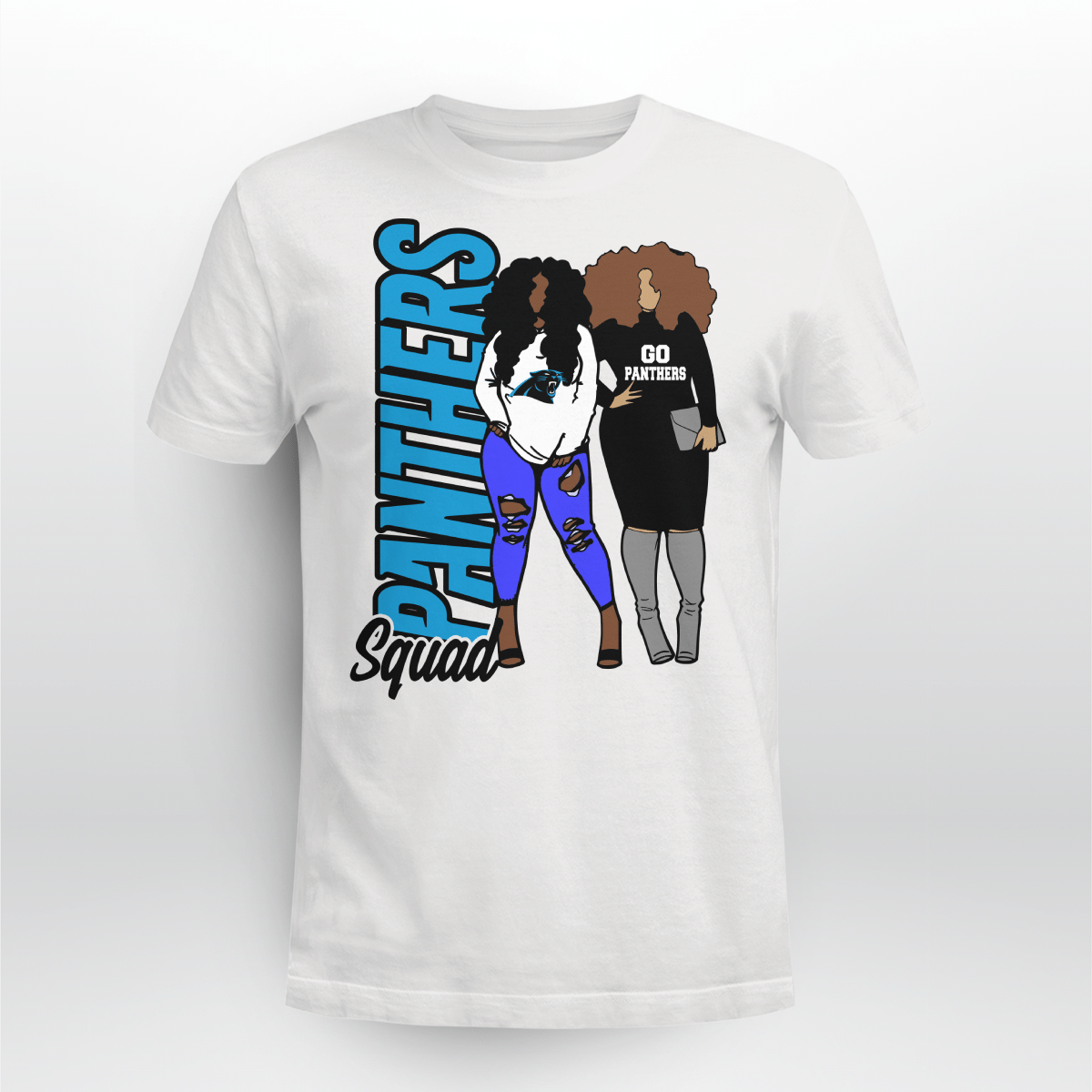 Carolina Panthers Squad Tshirt For Black Girls Shirt Carolina Panthers Squad Black Girl Shirt