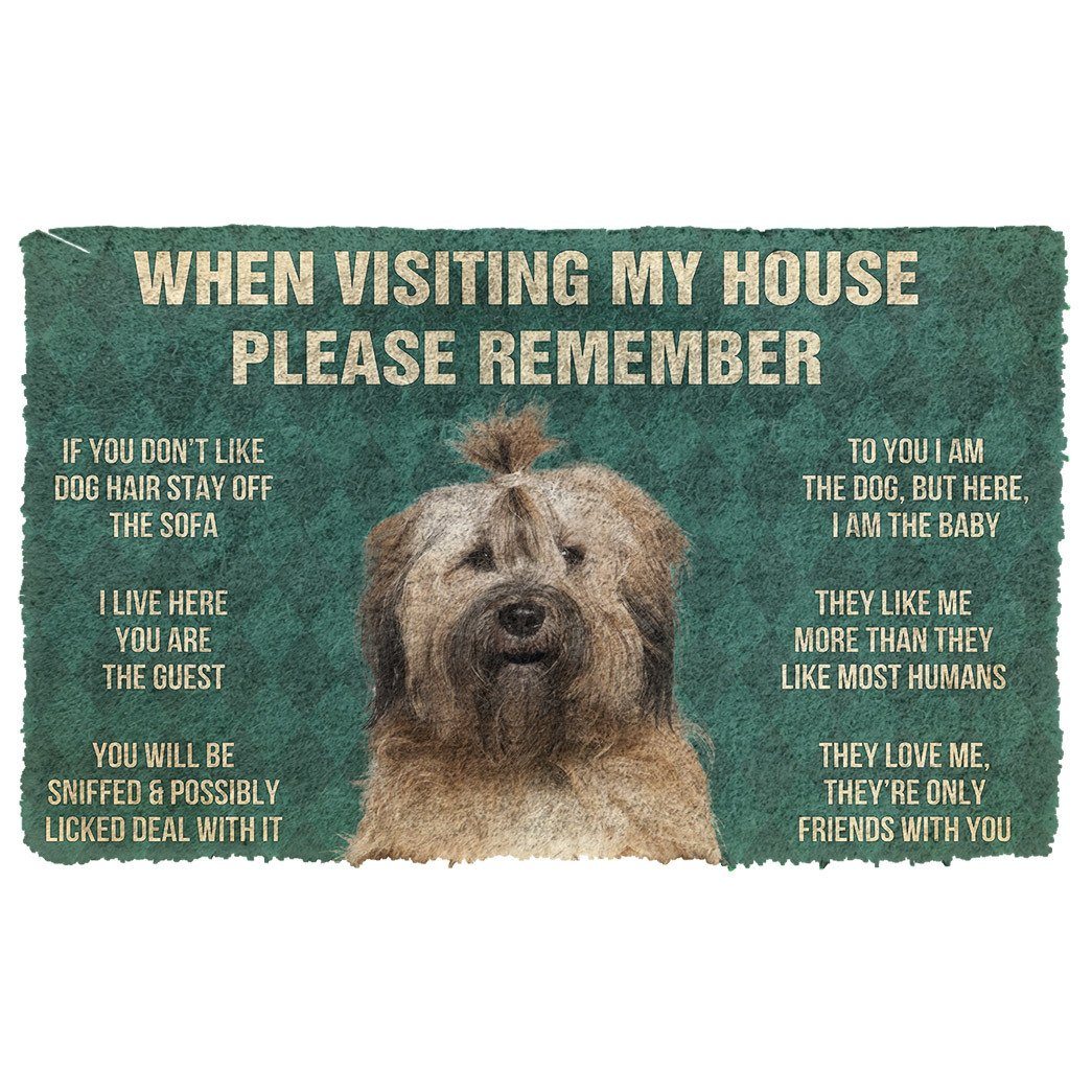 Gearhumans  GearHuman 3D Please Remember Tibetan Terrier Dogs House Rules Doormat