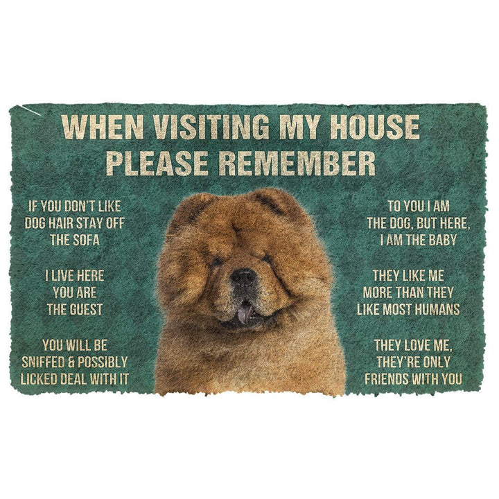 Waybackapparel Please Remember Chowchow Dog’S House Rules 3D Doormat