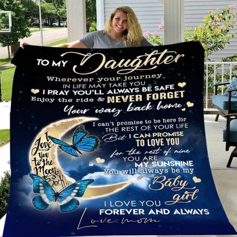 To my daughter love mom quilt blanket