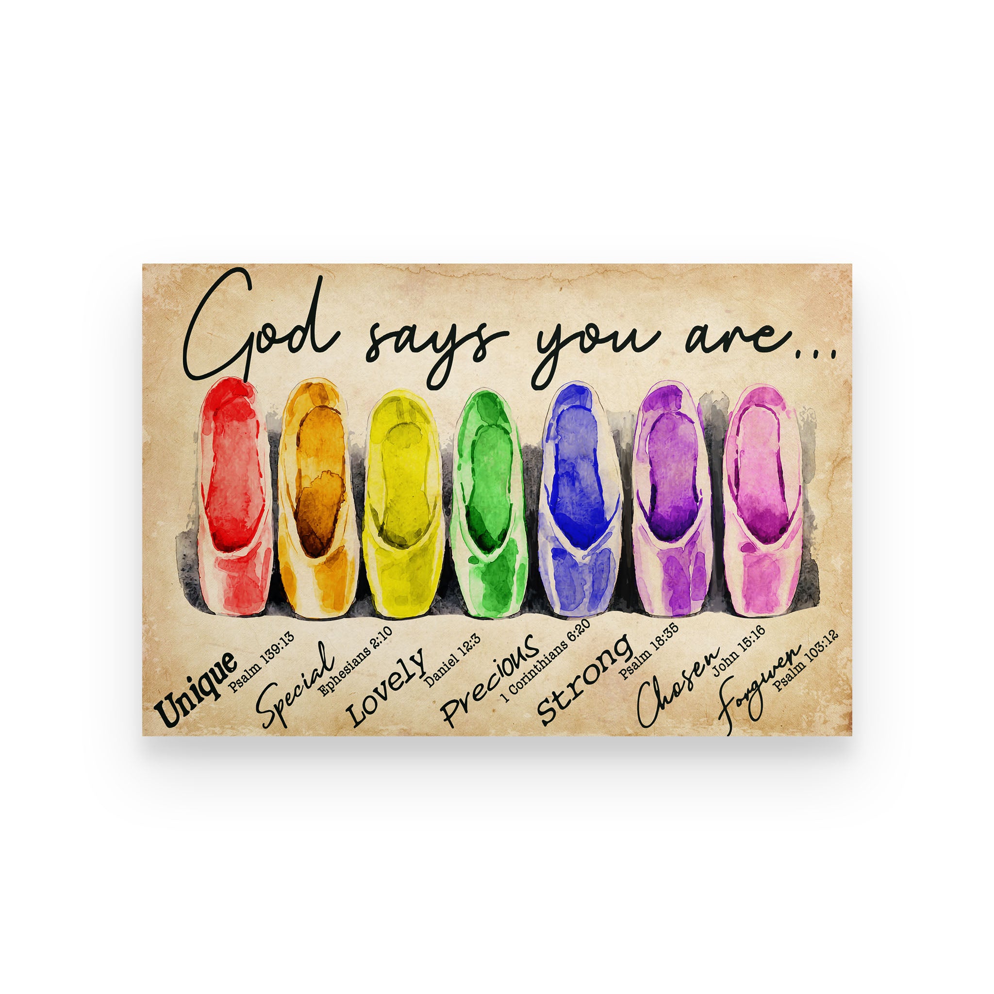 Ballet Shoes God Says You Are Poster