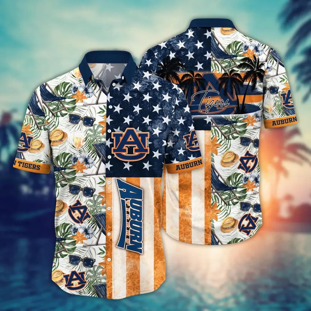 Auburn Tigers Ncaa Flower Aloha Hawaiian Shirt 9, Ncaa Hawaiian Shirt