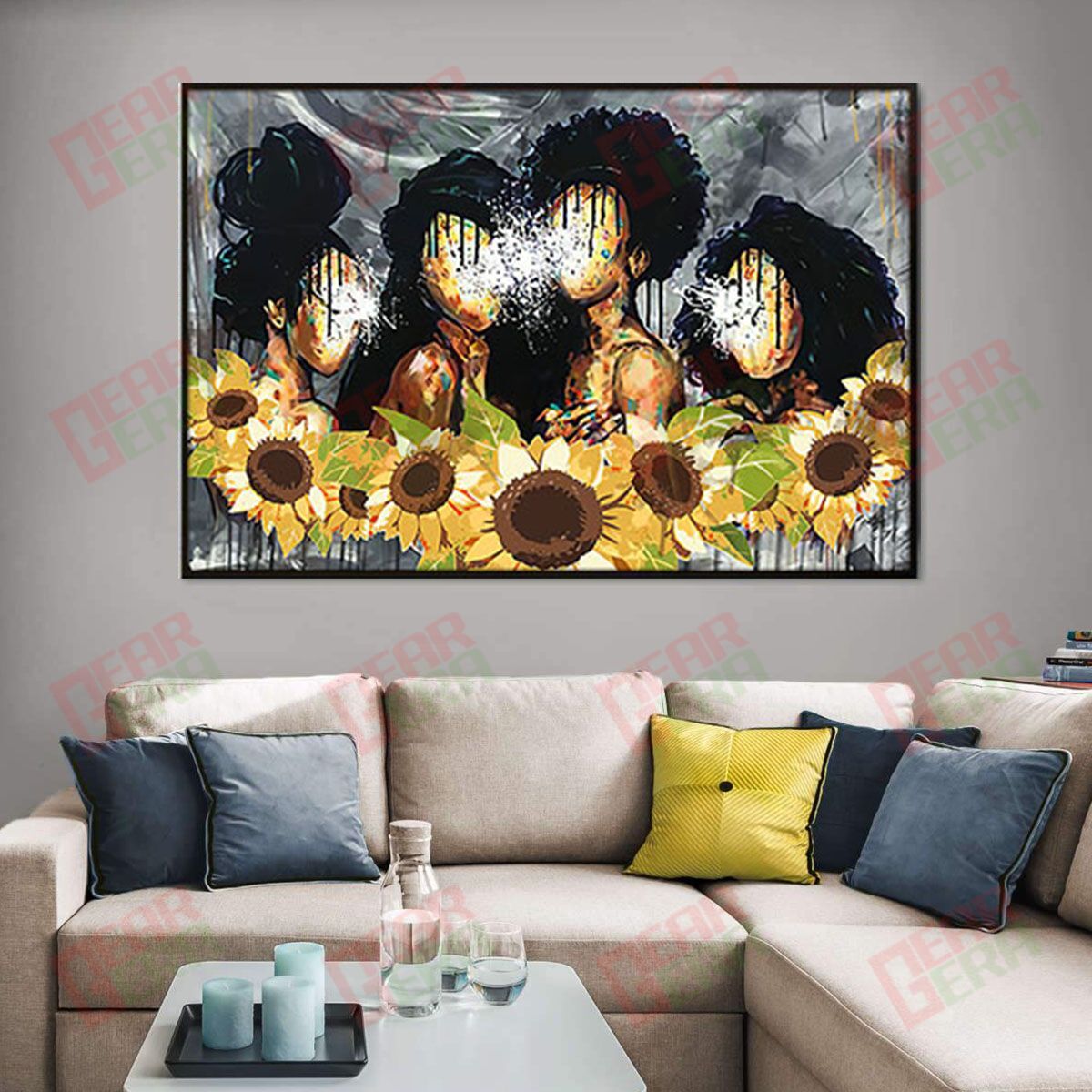 Black American Canvas Graphic Afrocentric Canvas Art Prints Empowered Women Afro Man Home Delightful Canvas Wall Art