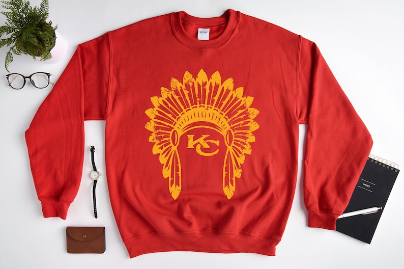 KC Chiefs Shirt, Vintage Kansas City Chiefs Sweatshirt, Kansas City Football Sweatshirt, Retro Kansas City Football Crewneck, KC Chi