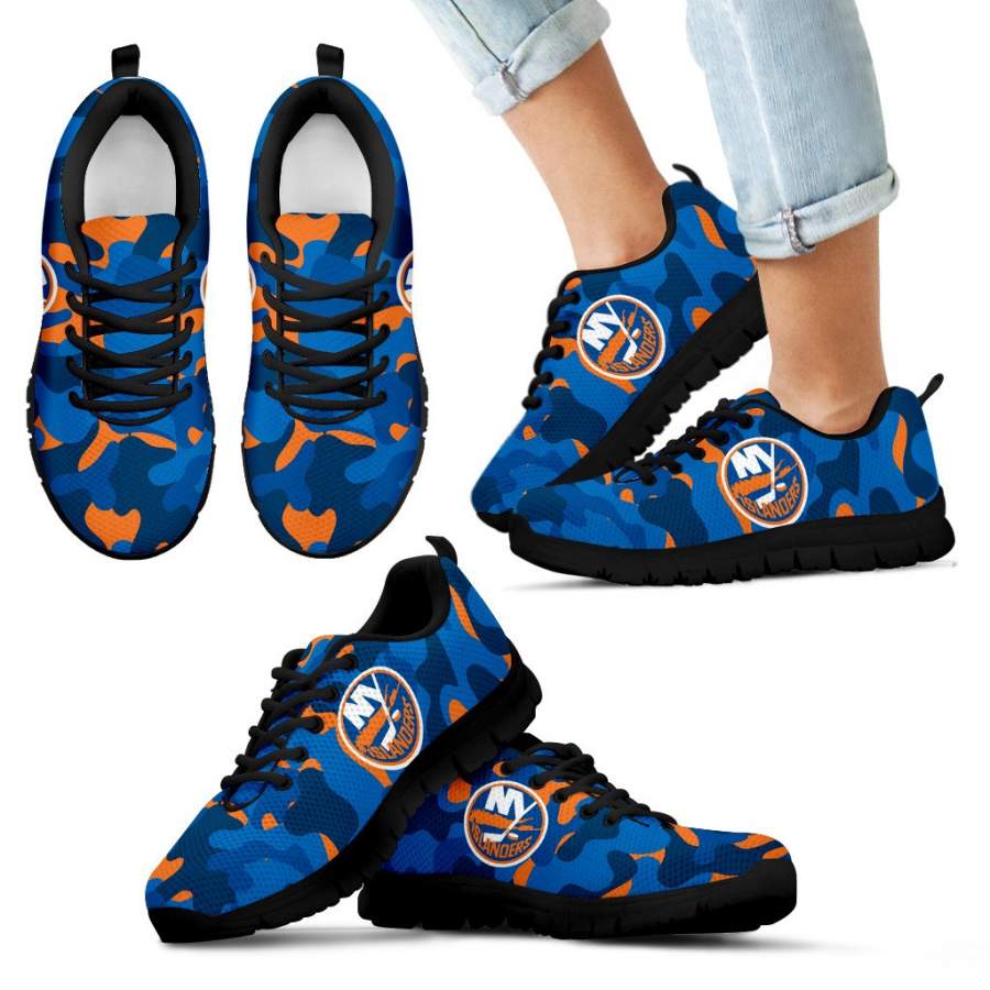 Military Background Energetic New York Islanders Sneakers