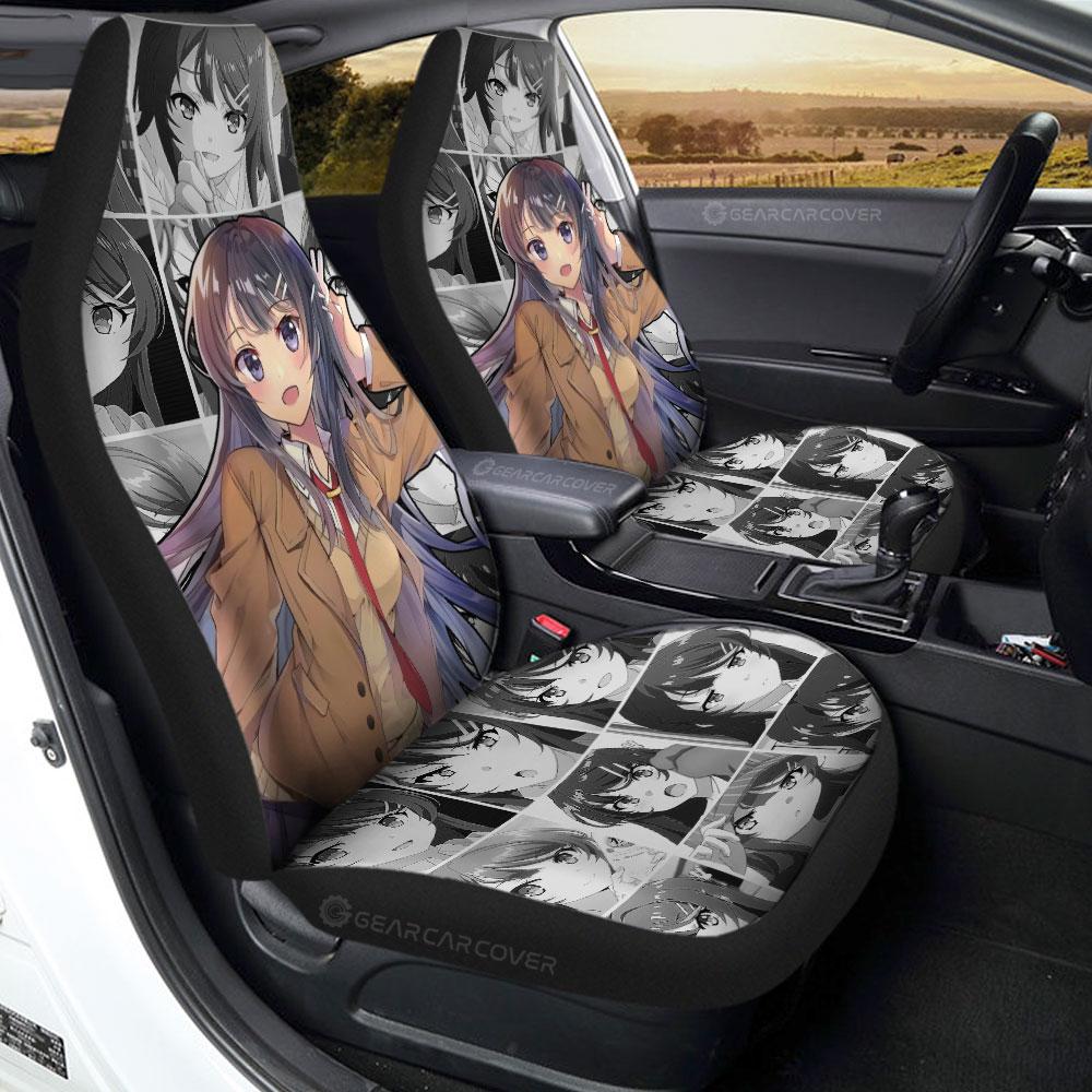 Mai Sakurajima Car Seat Covers Custom Playboy bunny Halloween costume  Girl Senpai Anime Car Accessories