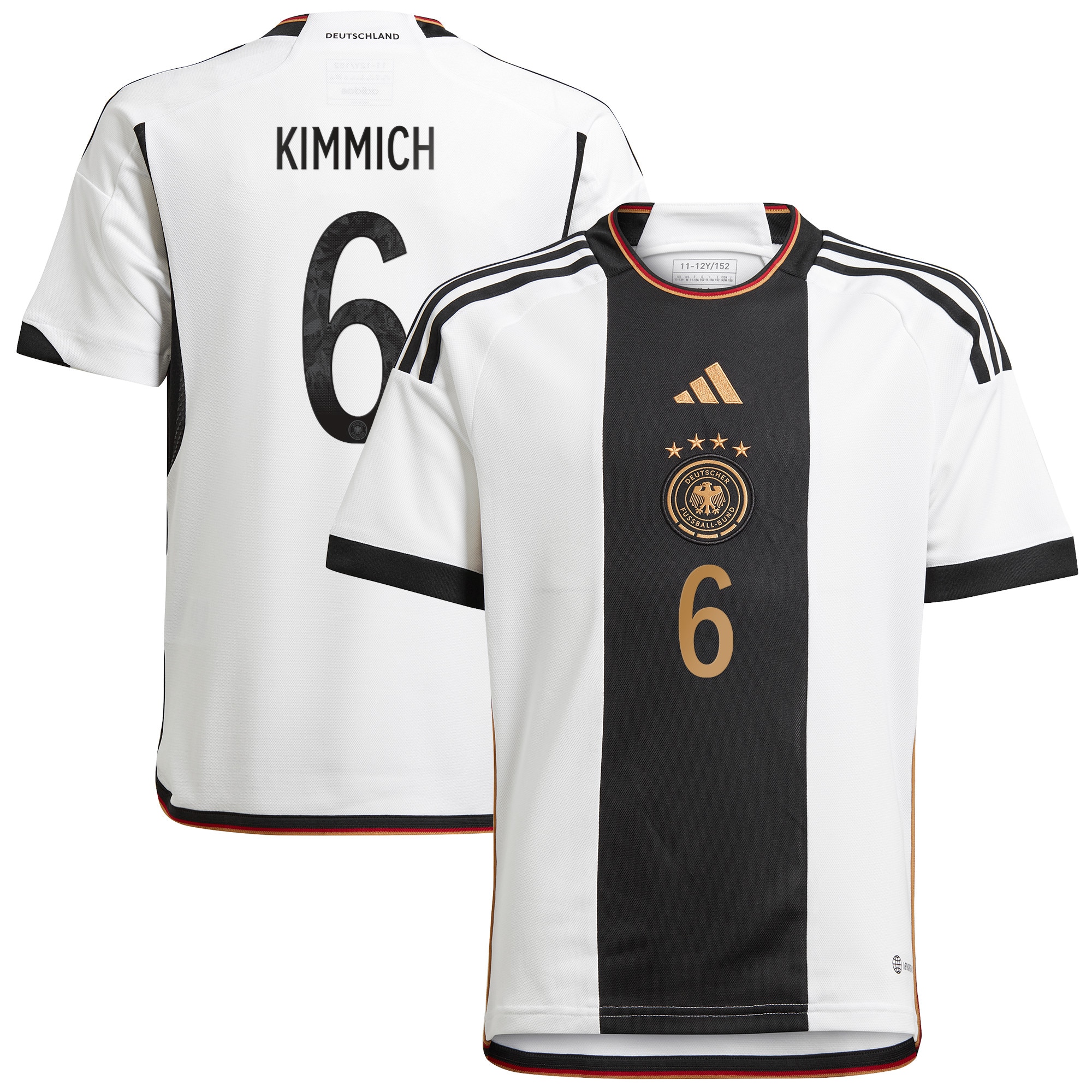 Joshua Kimmich Germany National Team Youth 2022/23 Home Replica Player Jersey – White