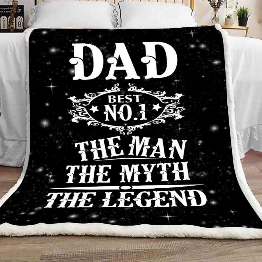 Dad Best No 1 The Man The Myth The Legend Blanket Gift For Father’s Day