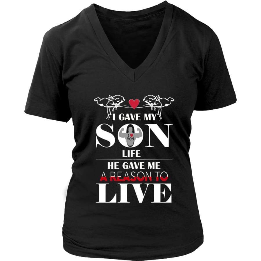 A Reason To Live – Perfect Mother’s Day Gift Womens V-Neck T-Shirt (8 colors)