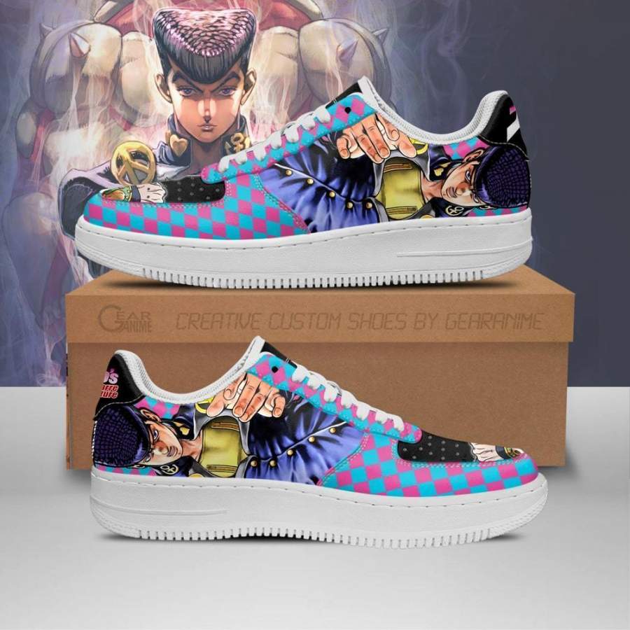 Josuke Higashikata Air Sneakers JoJo Anime Shoes Fan Gift Idea PT06