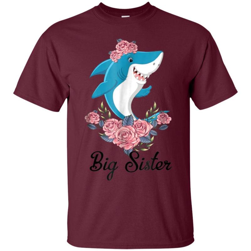 Agr Shark Big Sister Cute Baby Older Daughter Sibling Shirt Tee Jaq T-shirt