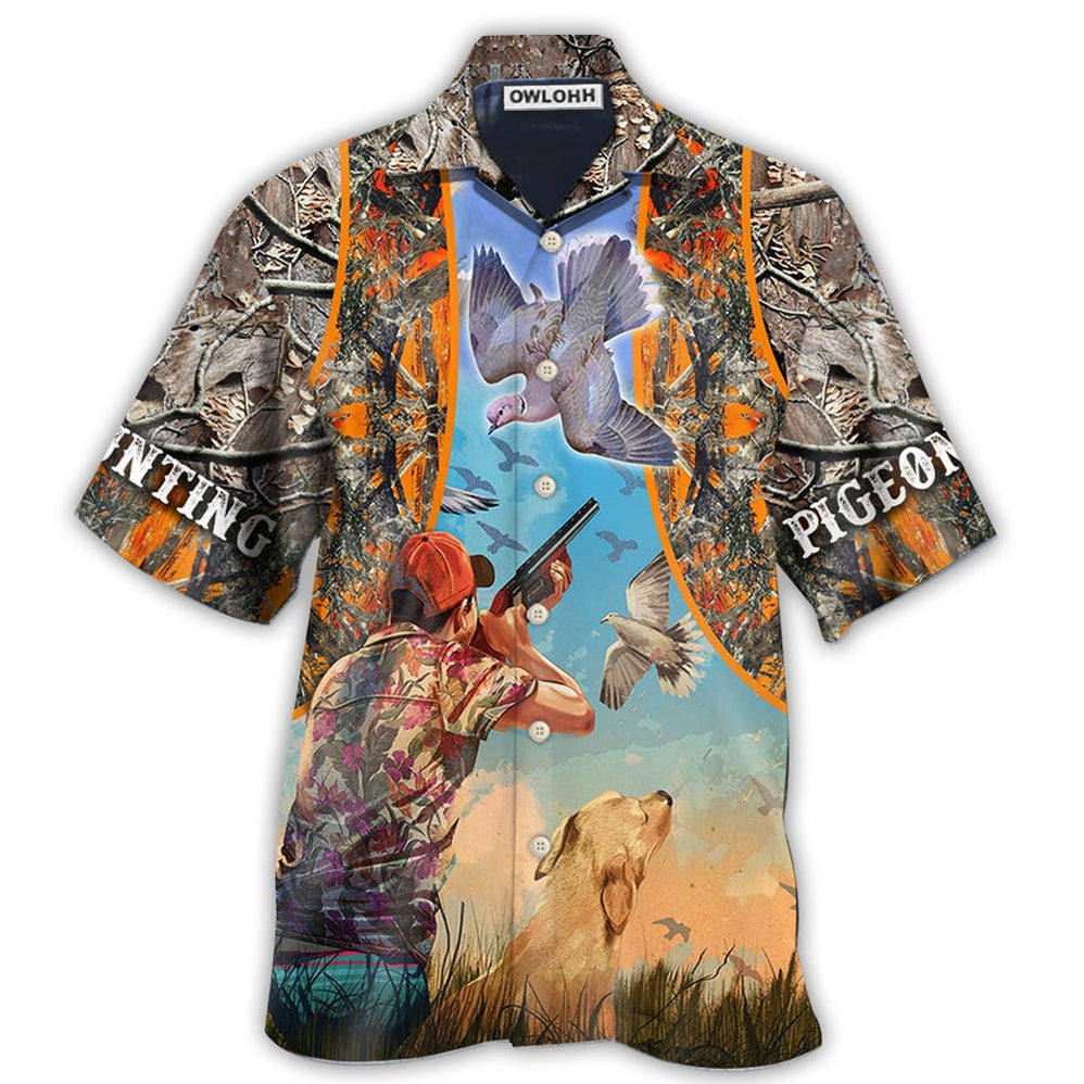 Hunting Pigeon Orange Hawaii Shirt Ha20113