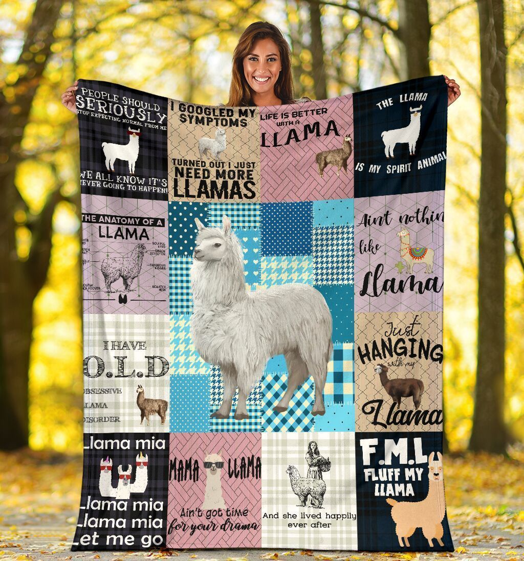 Aint Nothing Like Llama Fleece Blanket, Sherpa Blanket, Gift For Parent, Family Member, Friends Gift, Christmas Gift, Home Decor, Home Living