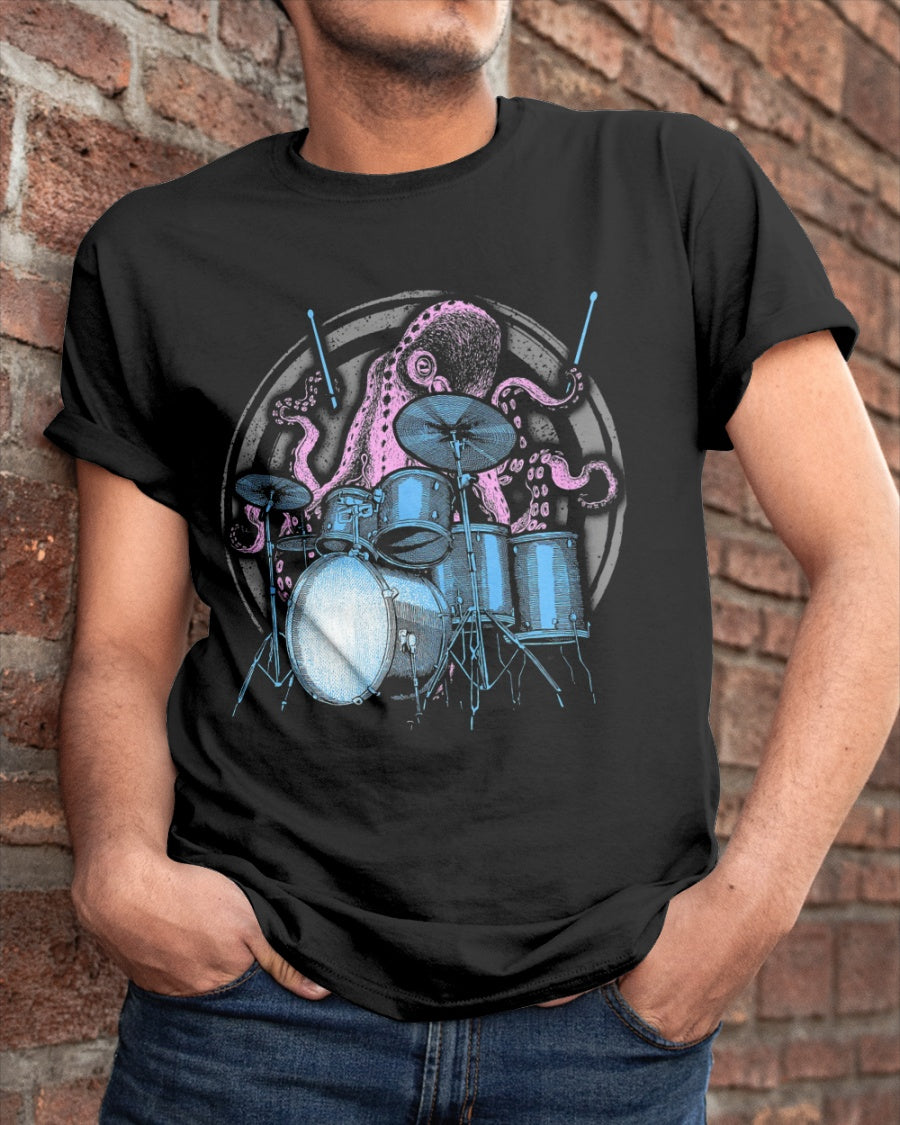 Funny Drummer Octopus Drum Lovers Gift Standard/Premium T-Shirt