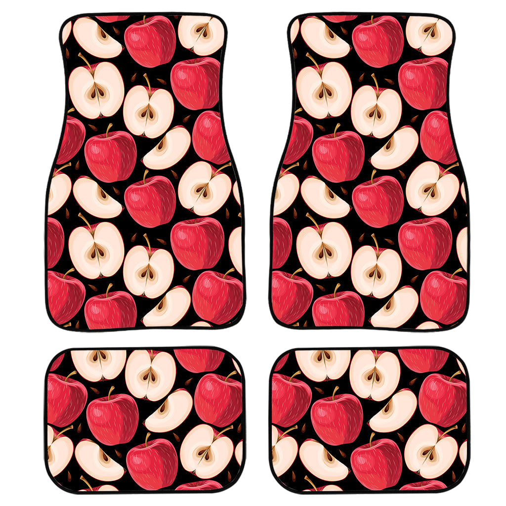 Apple Pattern Print Front And Back Car Floor Mats, Front Car Mat