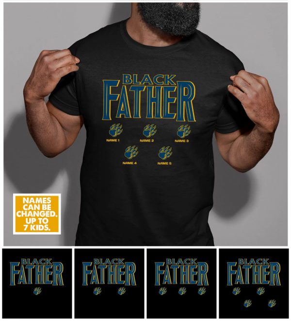 Custom Black Father Unisex T-Shirt For Men Women Dad Shirts Fathers Day Gifts Ideas Ht