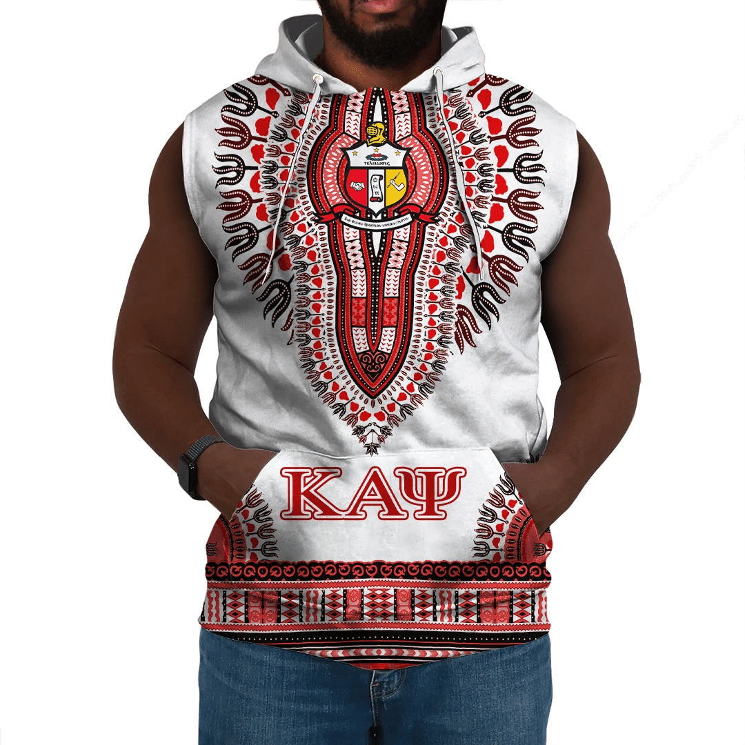 Wonderprint Hoodie Kappa Alpha Psi Dashiki Sleeveless Hoodie Lt10