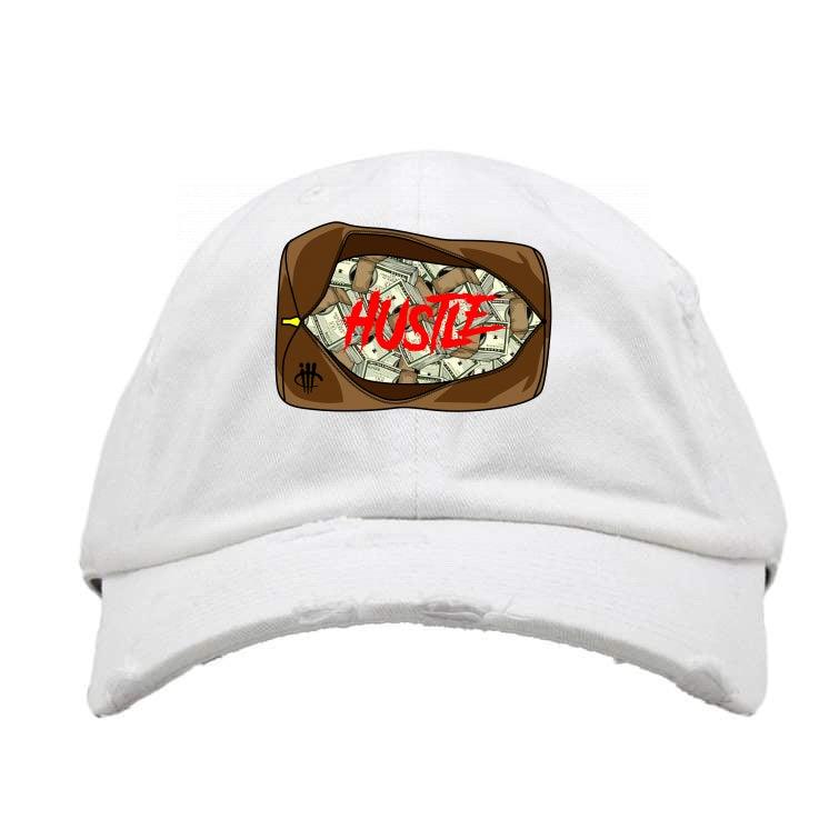 Yeezy Foam Runner Vermiliion White Hat (Hustle Hat)