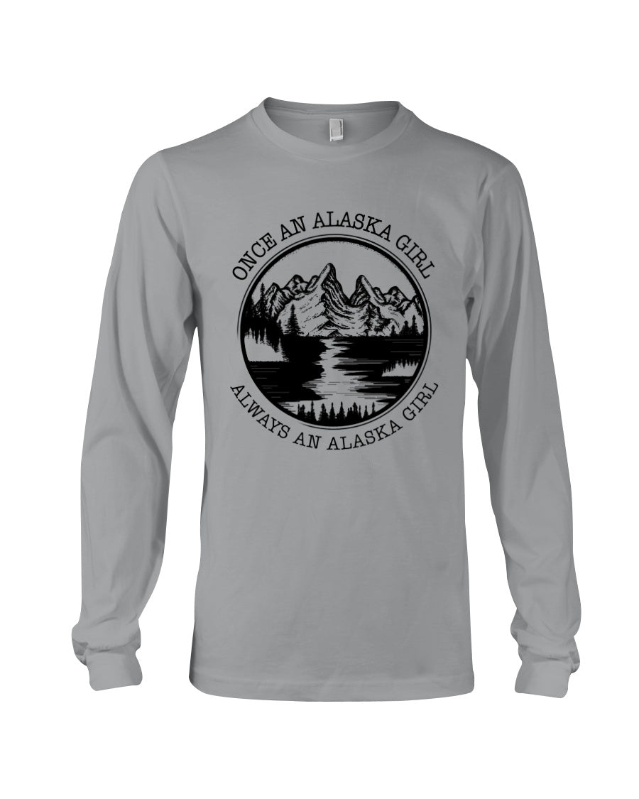 Vintage Style Always An Alaska Girl Custom Design Unisex Long Sleeve