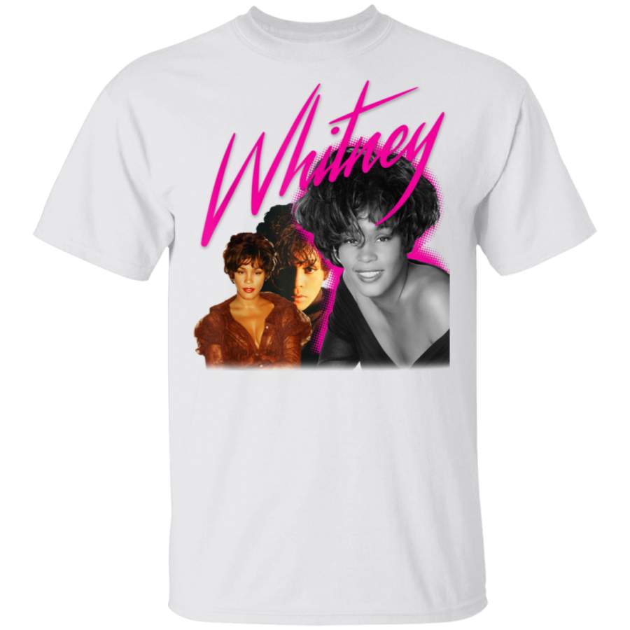 Whitney Houston Official Pink Collage Retro TShirt