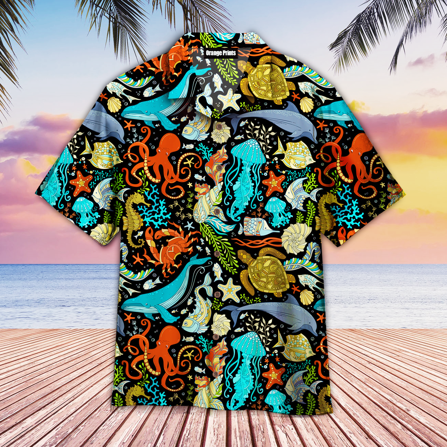 Wild Sea Life Colorful Aloha Hawaii Shirts For Men Women Ha58799