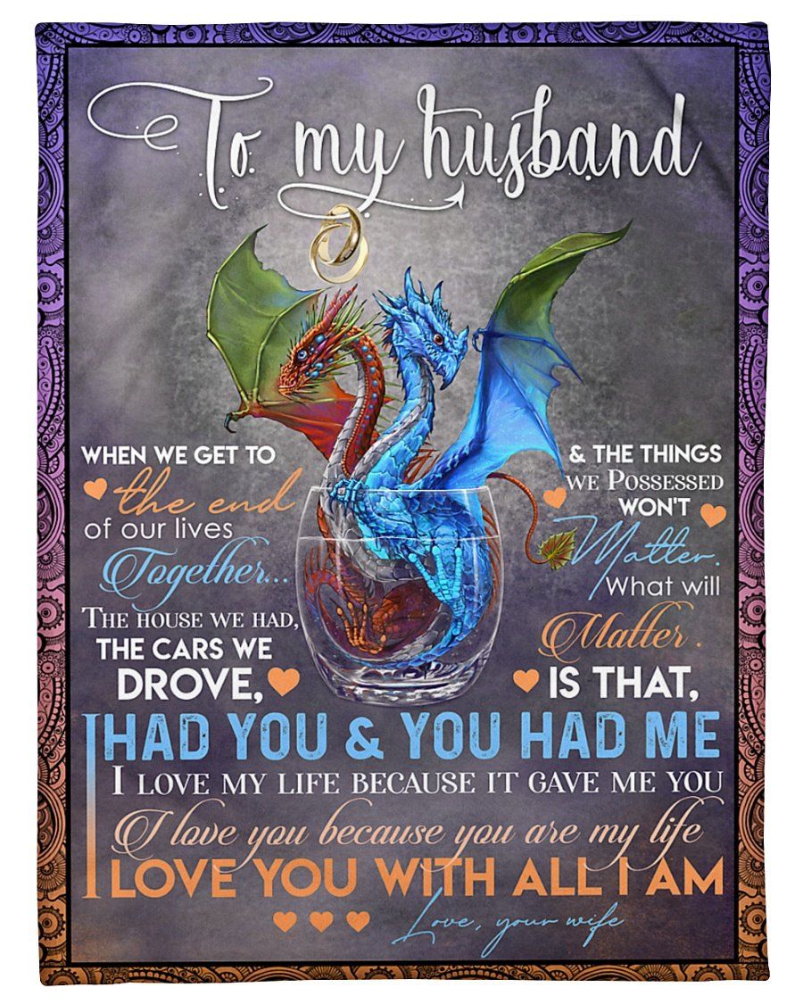 [Personalized Name] Dragons In A Cup Love You With All I Am Fleece Blanket, Sherpa Blanket, Gift For Parent, Family Member, Friends Gift, Christmas Gift, Home Decor, Home Living