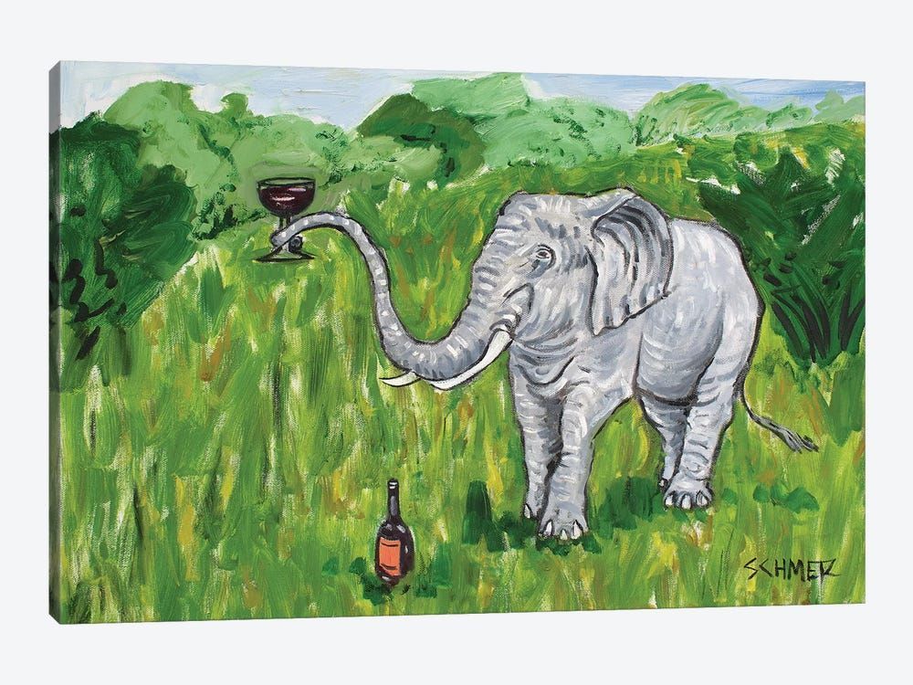 Elephant Wine Canvas Poster 8″x12″ 12×18″ 18″x26″ 24″x36″ 30″x45″