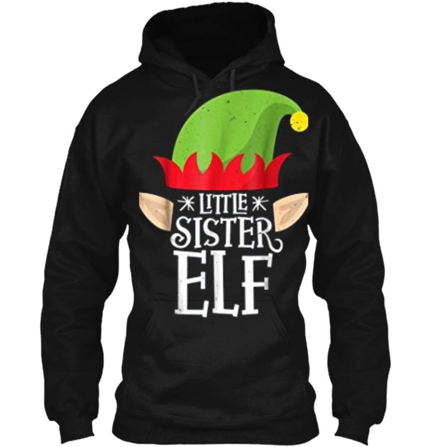 Little Sister Elf Christmas Matching Family Pajamas Pullover Hoodie  Christmas Gift Ideas