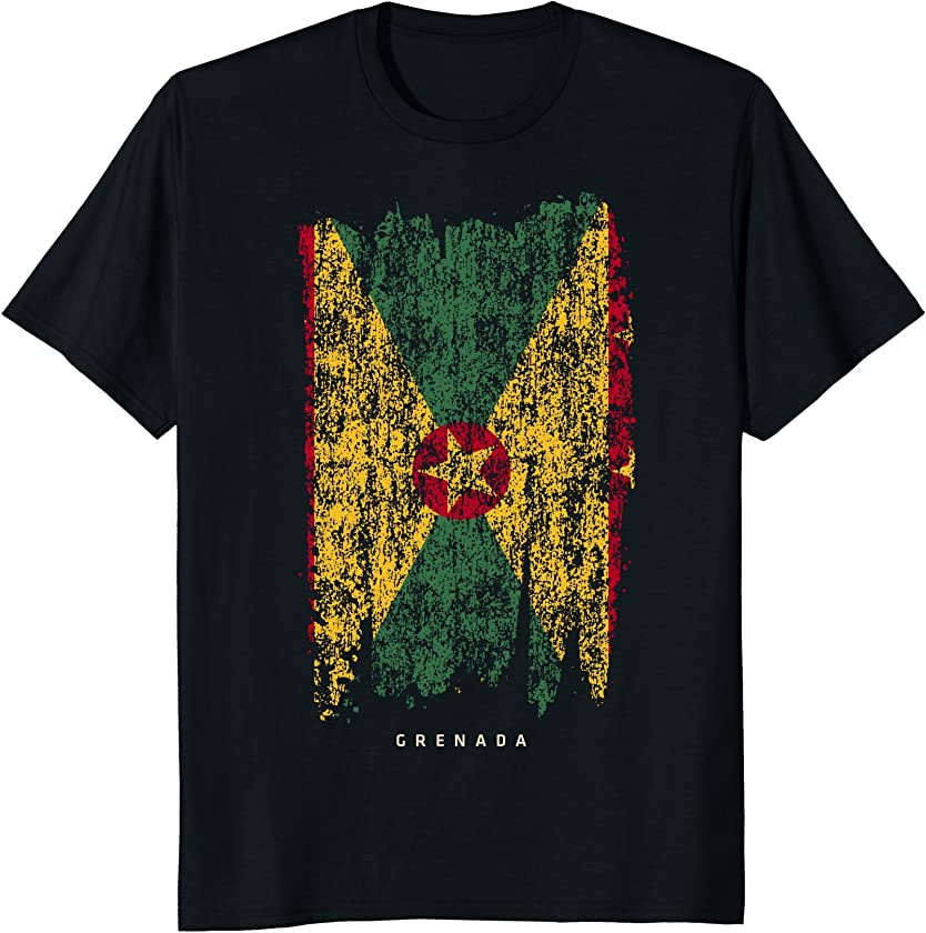 Vintage Grenada T-shirt Retro Grenadian Flag Shirt