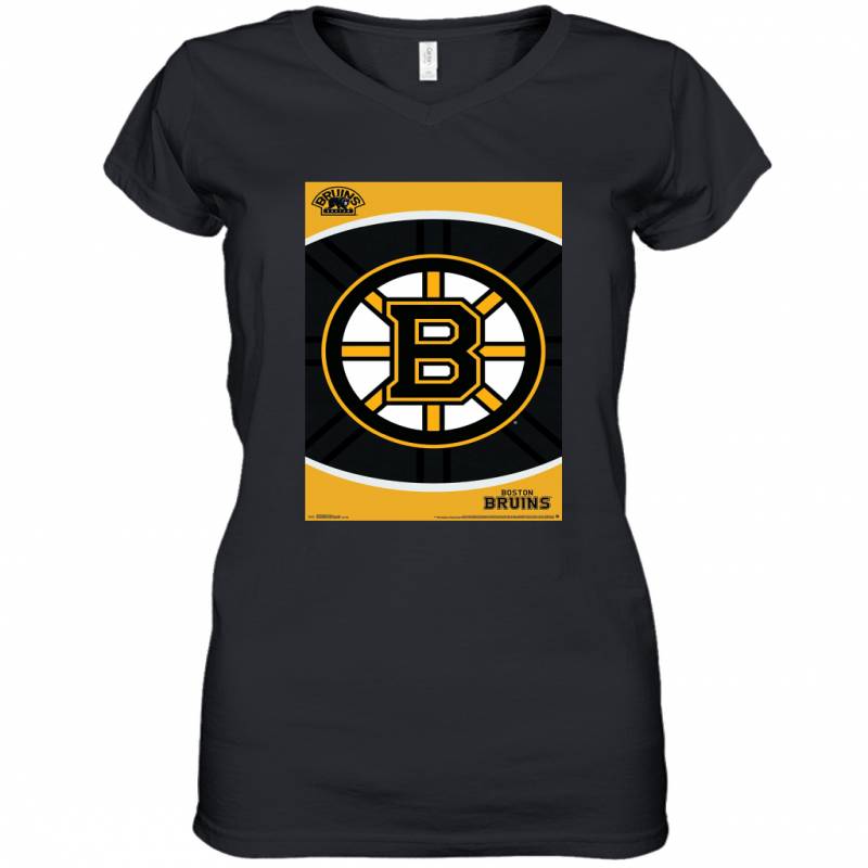 International Boston Bruins Logo Premium Wall Women’s V-Neck T-Shirt