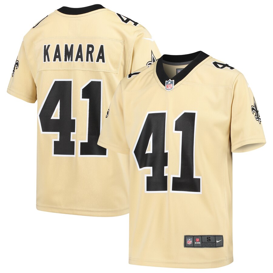 Alvin Kamara New Orleans Saints Nike Youth Inverted Game Jersey – Gold