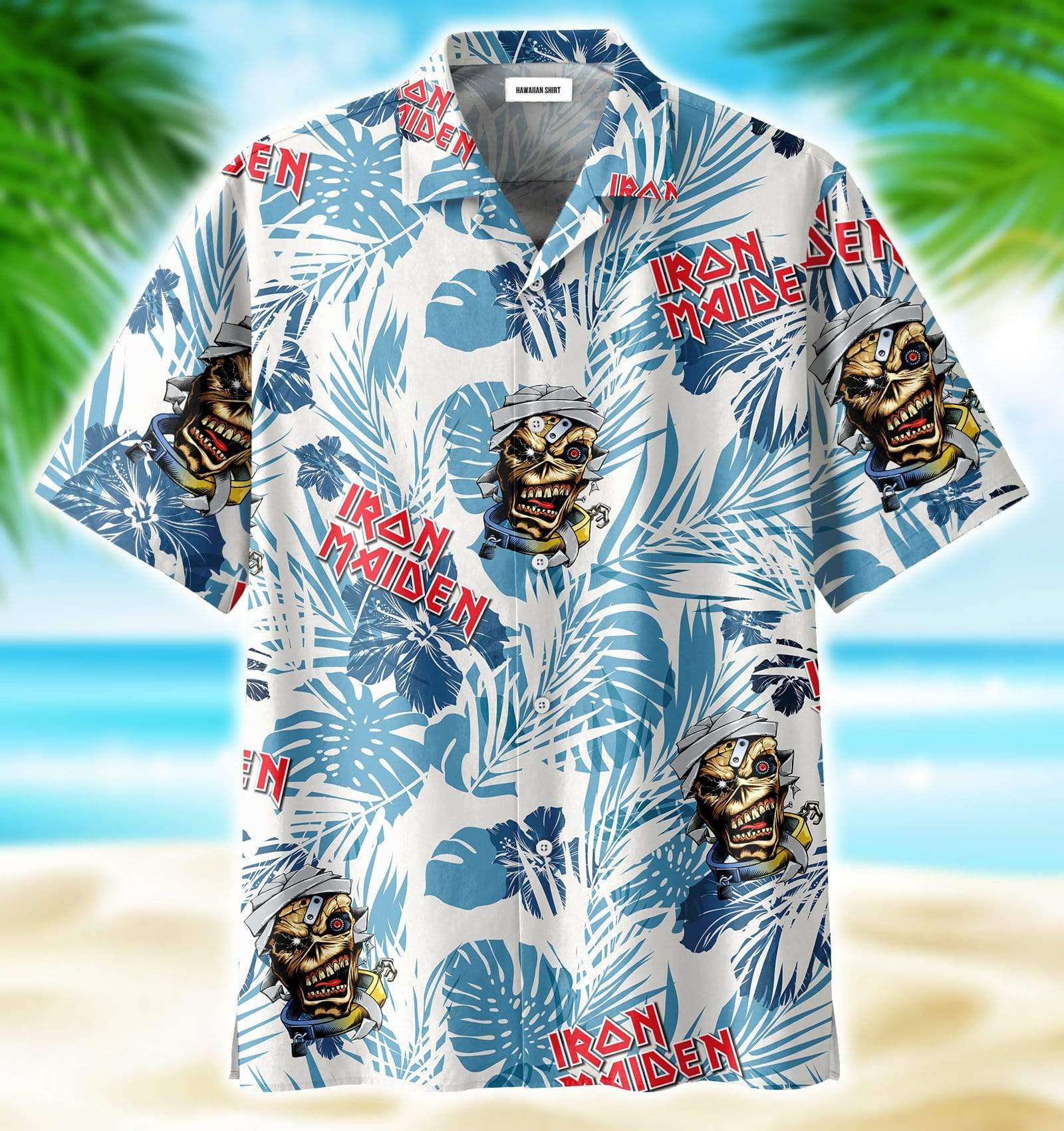 Hawaiian Aloha Shirts Iron Maiden Skull – Jamestees Store