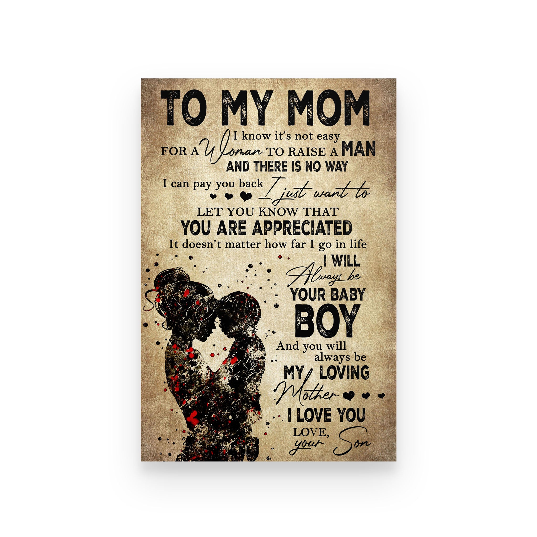 family poster son to mom  you are appreciated  vs2