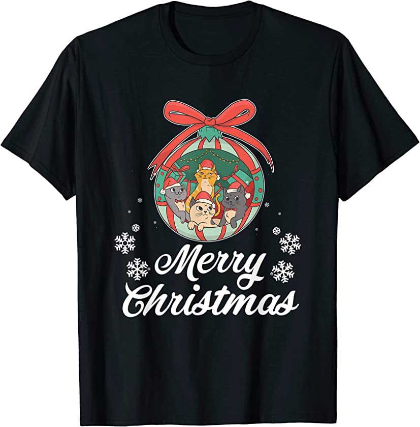 Cat Christmas Kitten Animal Christmas Tree Cat T-Shirt