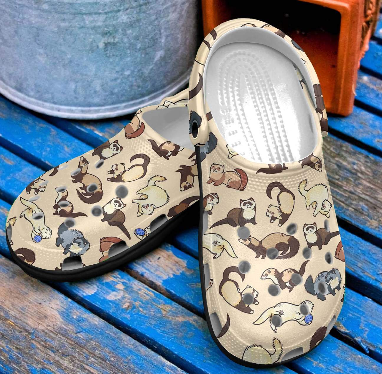 Otter Personalized Clog, Custom Name, Text, Color, Number Fashion Style For Women, Men, Kid, Print 3D Pattern