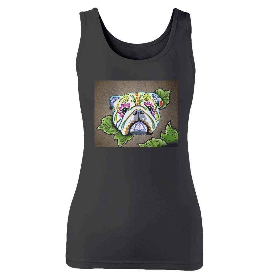 Day Of The Dead English Bulldog Sugar 2 Woman’s Tank Top