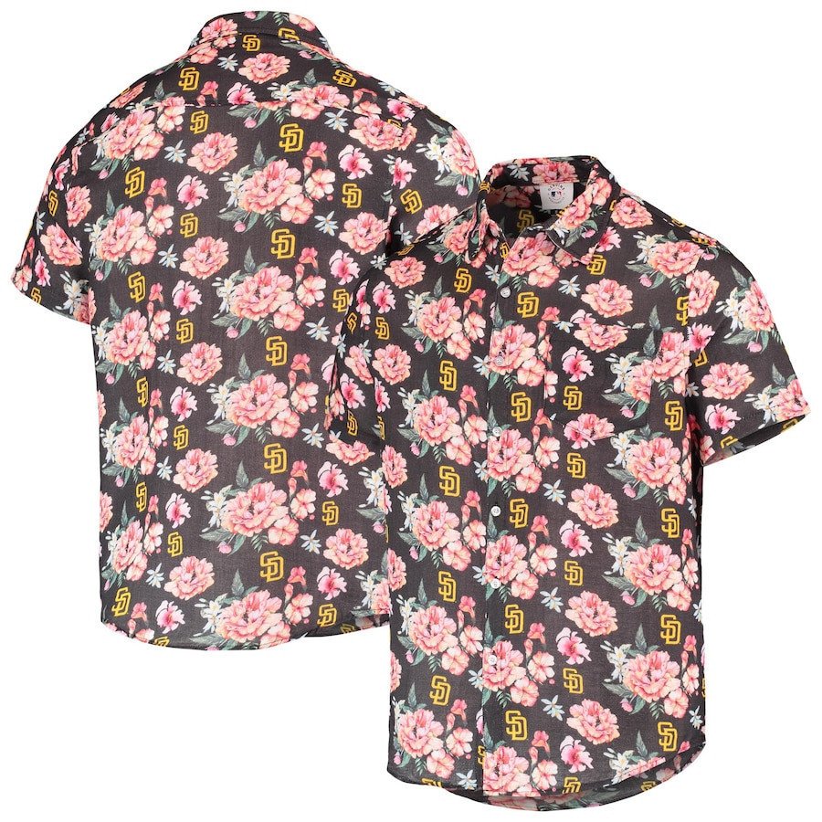 San Diego Padres Floral Hawaii Shirt Brown Ha18068