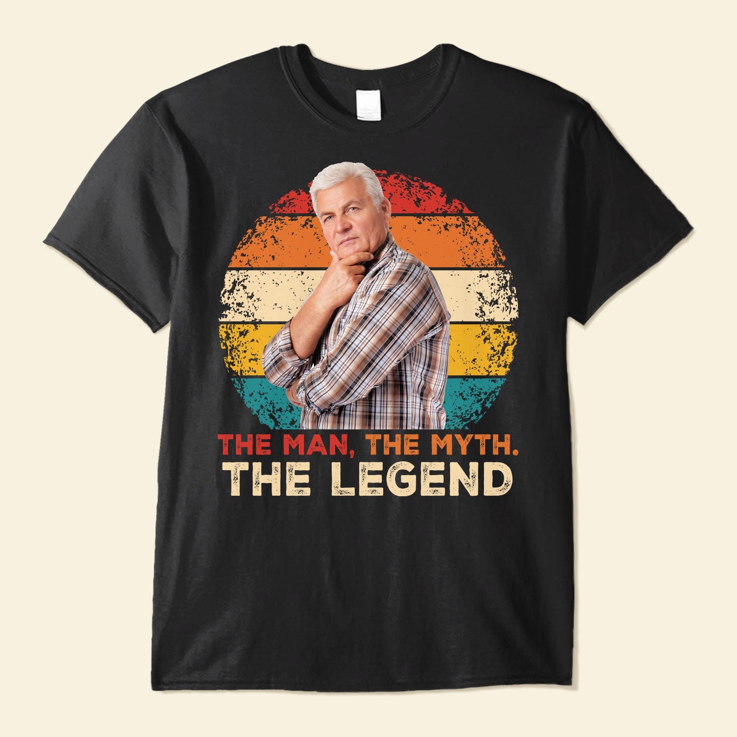 Upload Photo The Man, The Myth. The Legend – Personalized Papa Gift Shirt