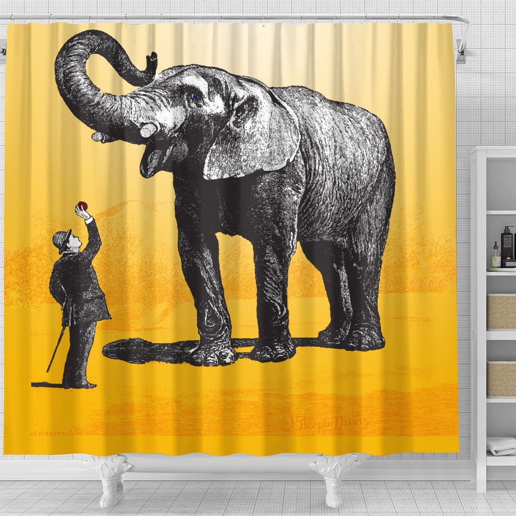 Shower Curtains Elephant Jumbo John Steeple Davis Fantasy Fabric Bath Bathroom Sets