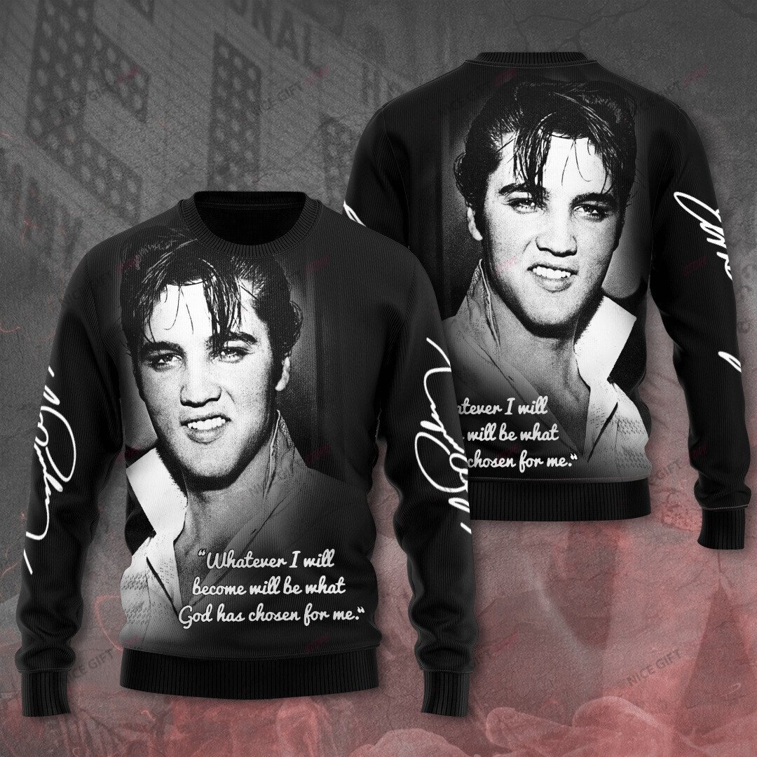 Elvis Presley Crewneck Sweatshirt 3Cs-K1G7