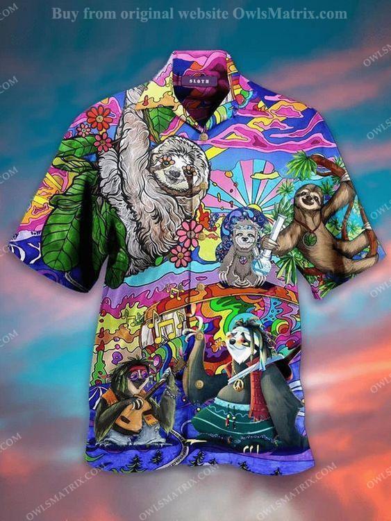 Sloth Love Animals Life Style Limited Edition – Hawaiian Shirt 1