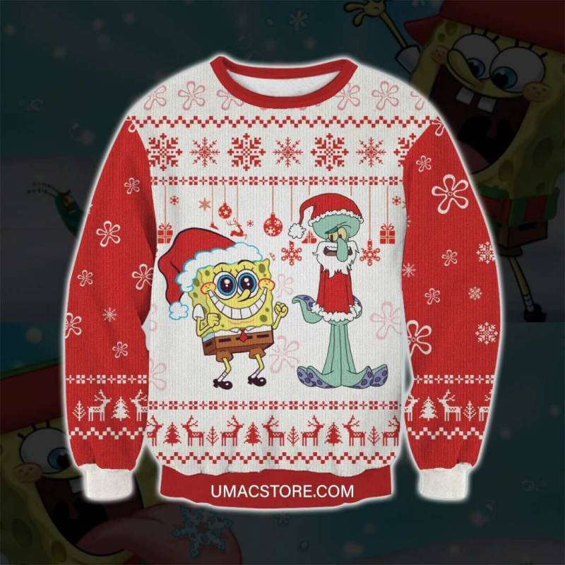 Spongebob 2211 3D Print Ugly Christmas Sweatshirt