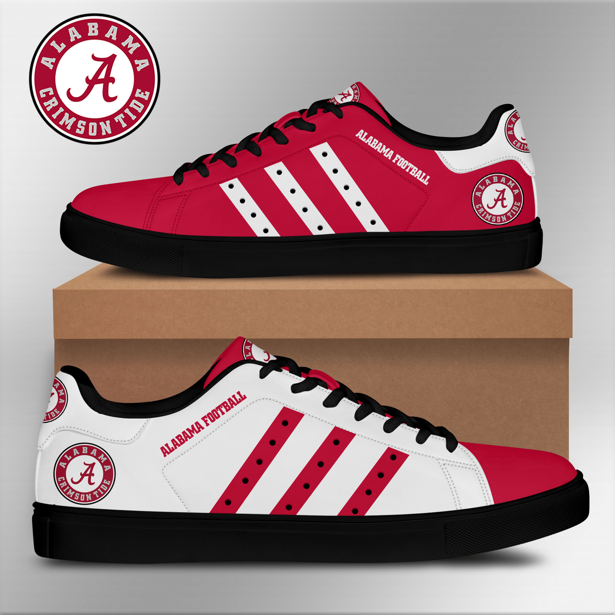 Alabama Crimson Tide Low Top Shoes V6