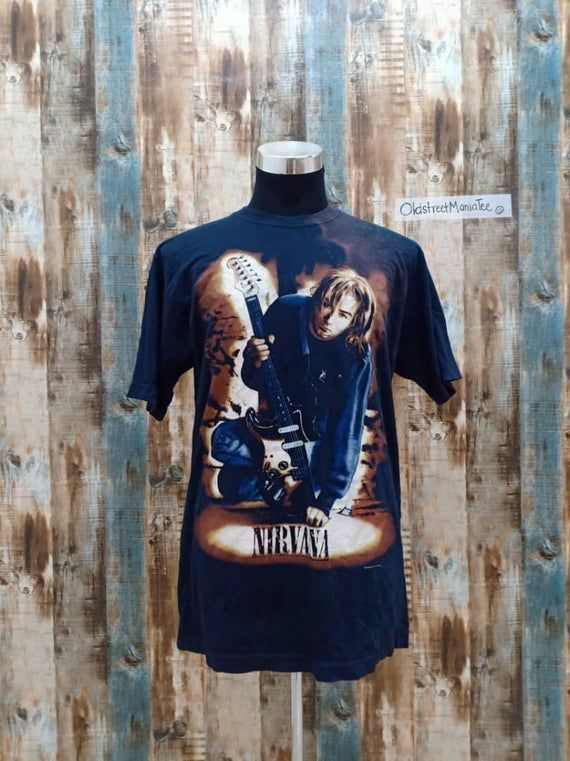 1997 Vintage 90 S Kurt Cobain Shirt Art Work Nirvana Band Grunge Rock Legend Shirt