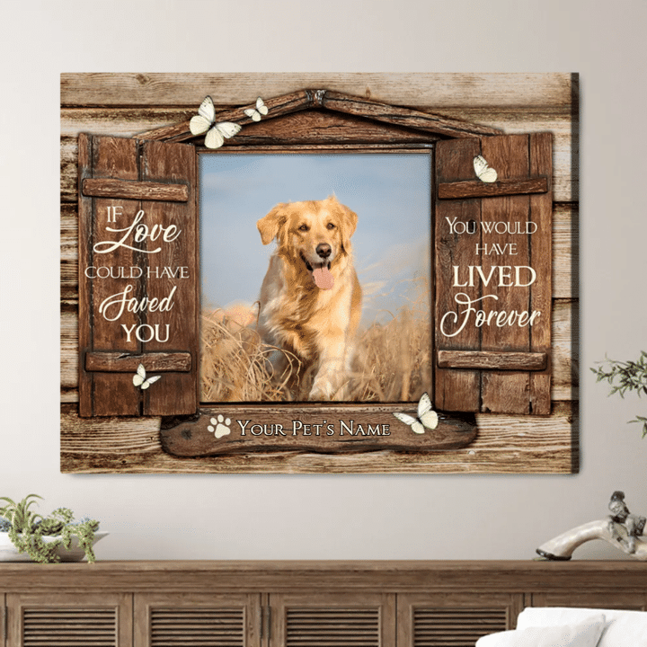 Personalized Pet Memorial Gifts, Remembarance Gifts, Dog Memorial Canvas Wall Art