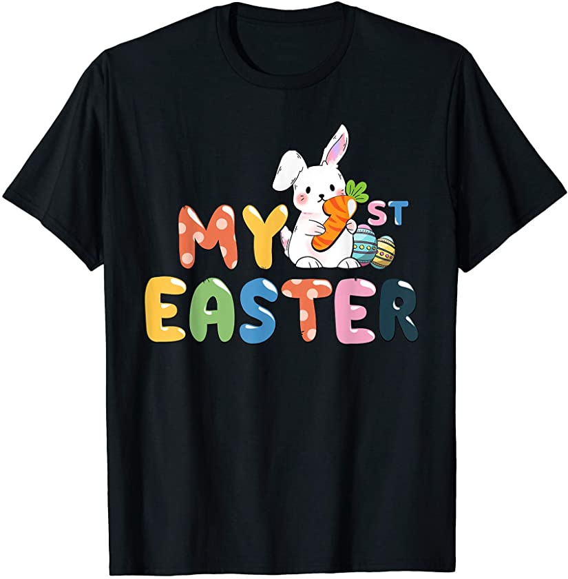 Kids My 1st Easter Cute Bunny Rabbit First Easter Day Baby T-Shirt