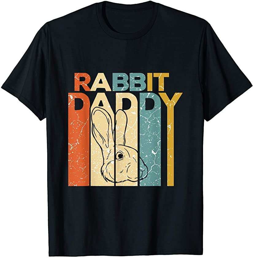 Mens Mens Retro Vintage Happy Easter Bunny for Daddy T-Shirt