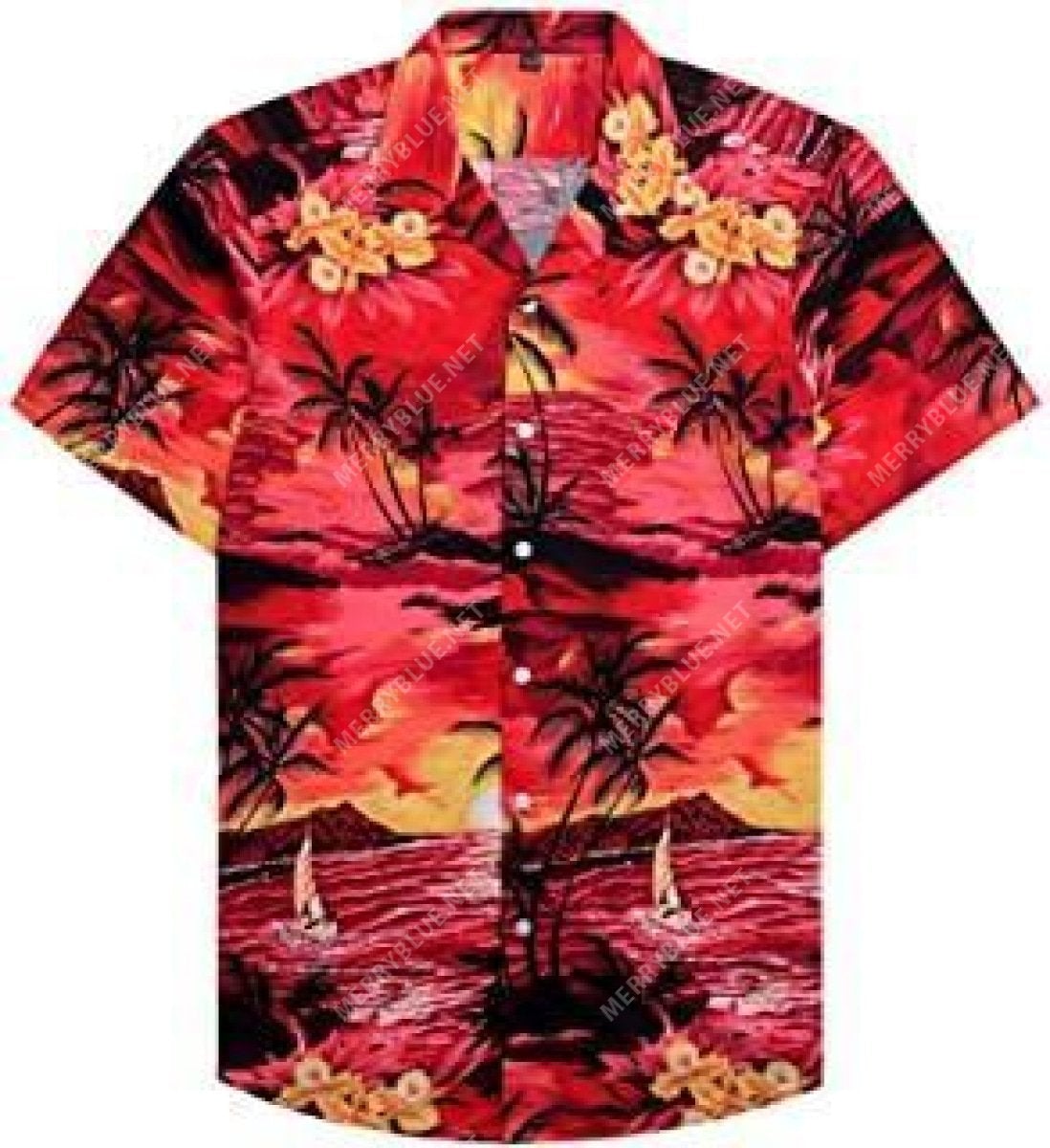 Regular Fit Short Sleeve Casual Hawaii Shirt For Men Ha55322