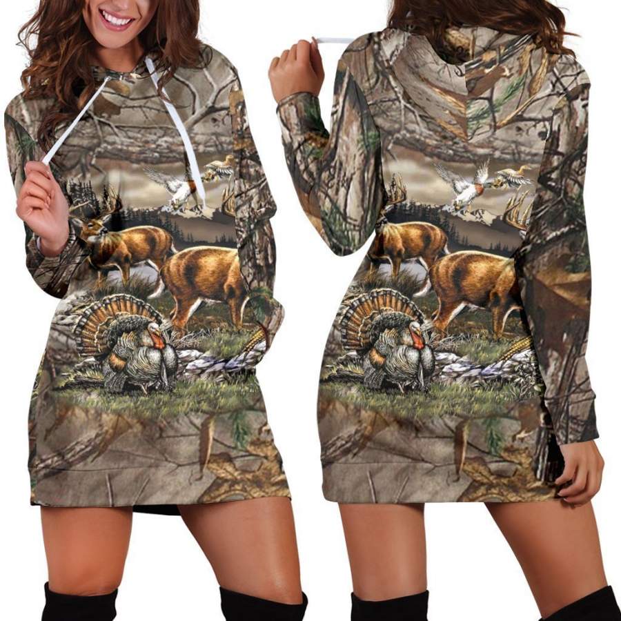 Women’s Hoodie Dress – Hunting