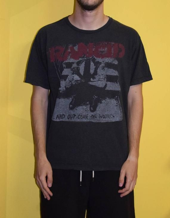 90S Vintage Rancid Shirt Black Colour 100 Cotton Shirt